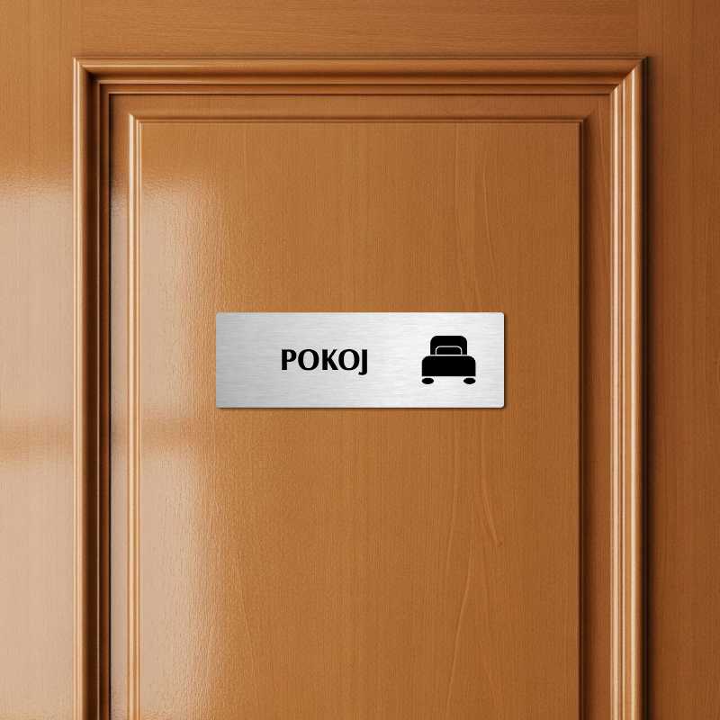 Pokoj, 200x66mm, zlatá popiska s ozdobou uprostřed